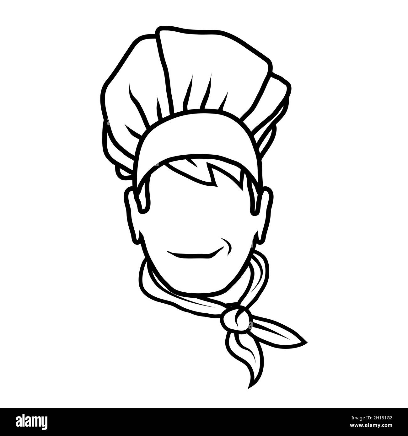 Chef en uniforme.Logo Cook.Chapeau de chef.Chef professionnel. Illustration de Vecteur