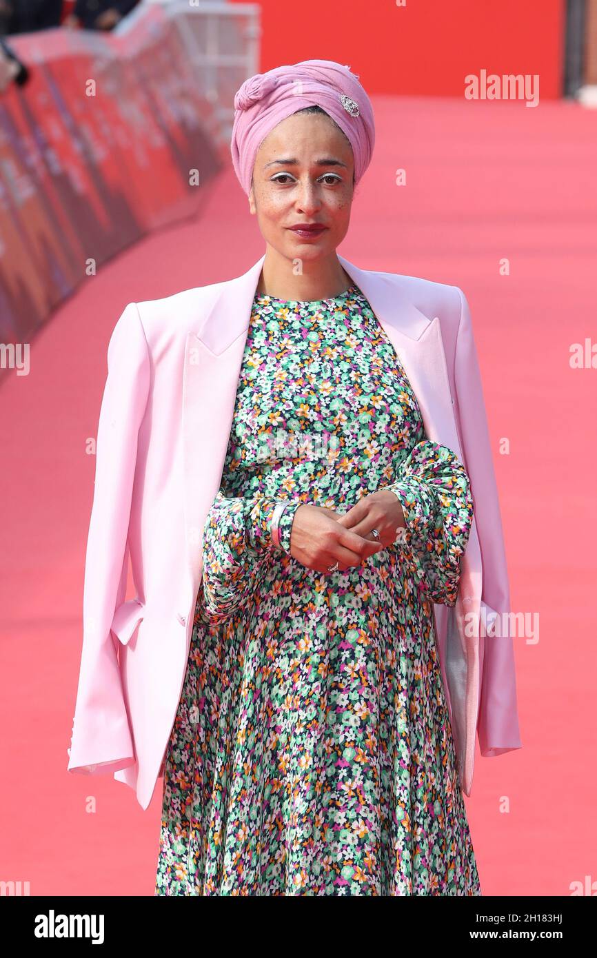 Rome, Italie.17 octobre 2021.Rome Cinema Fest 2021, film Fest, tapis rouge Zadie Smith crédit: Agence de photo indépendante/Alamy Live News Banque D'Images