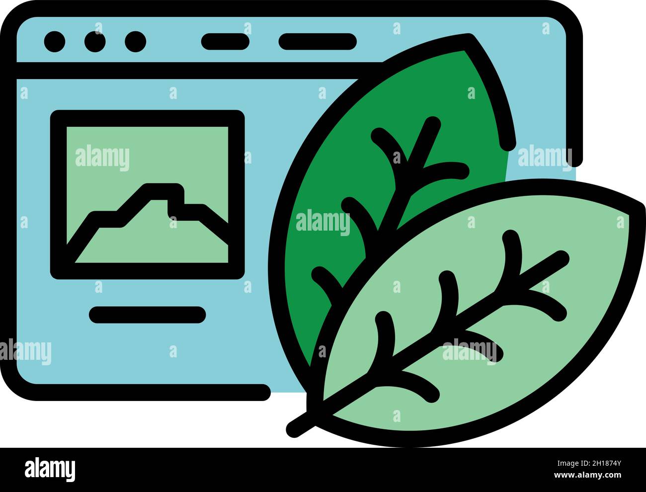 Icône de robot d'agriculture de page Web.Contour de la page Web agriculture robot vecteur icône couleur isolé plat Illustration de Vecteur