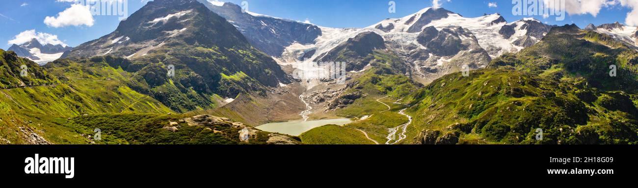 Susten Pass, paysage naturel dans les Alpes, Suisse, Europe Banque D'Images