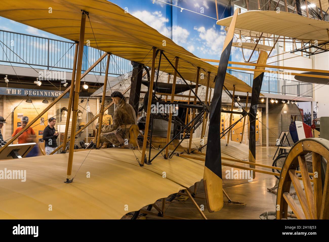 Le modèle F de Burgess-Wright 1911 a été utilisé comme entraîneur de vol par le corps de signalisation de l'armée américaine.Hill Aerospace Museum. Banque D'Images