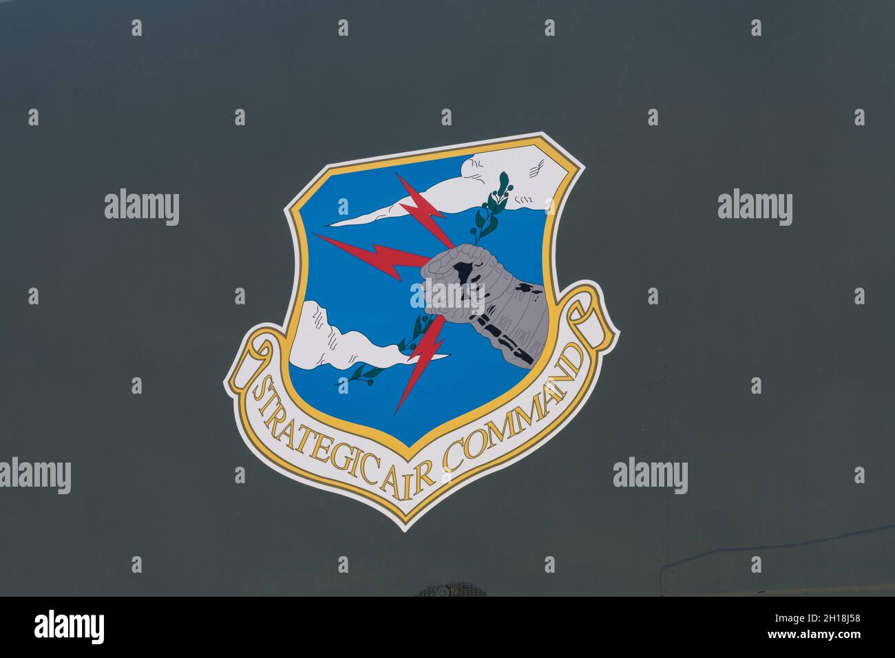 Un bombardier lourd stratégique B-52 Stratofortress de Boeing dans le Hill Aerospace Museum dans l'Utah. Banque D'Images