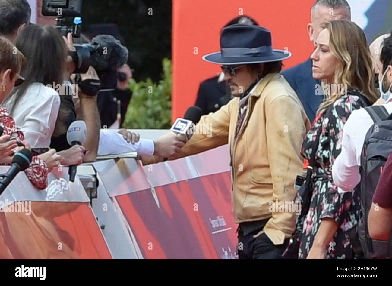 Rome, Italie.17 octobre 2021.Johnny Deep assiste au tapis rouge Puffins à l'Auditorium parco della Musica à Rome.(Photo de Mario Cartelli/SOPA Images/Sipa USA) crédit: SIPA USA/Alay Live News Banque D'Images