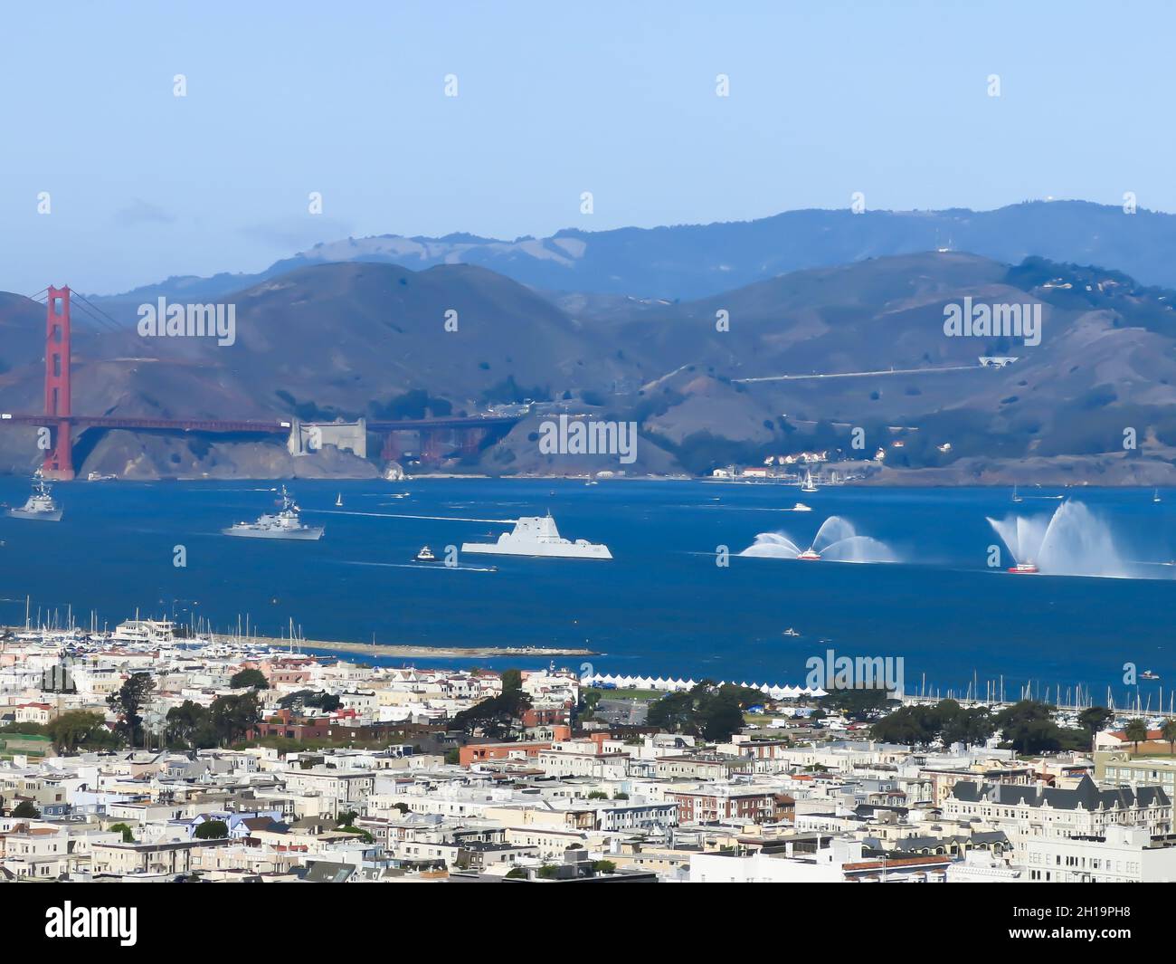 Parade des navires, semaine de la flotte - San Francisco Banque D'Images