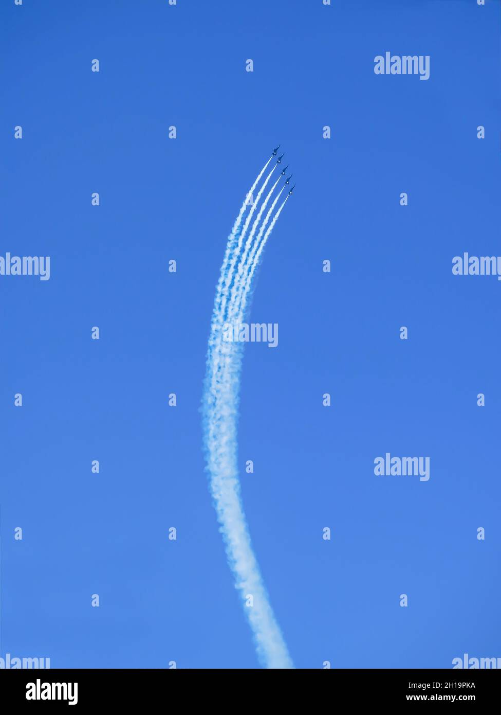 Blue Angels effectuant une manœuvre à la Fleet week, San Francisco 2021 Banque D'Images