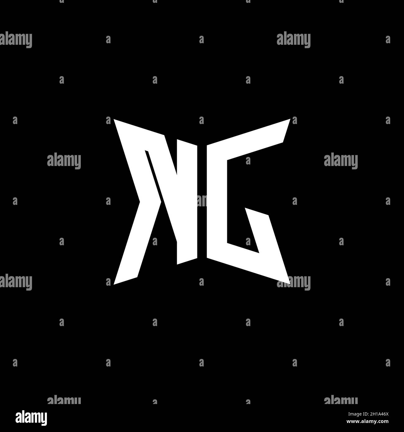 NJ Monogram logo lettre avec Cakra géométrique style design isolé sur fond noir, étoile géométrique logo lettre, monogramme lettre mandala Illustration de Vecteur