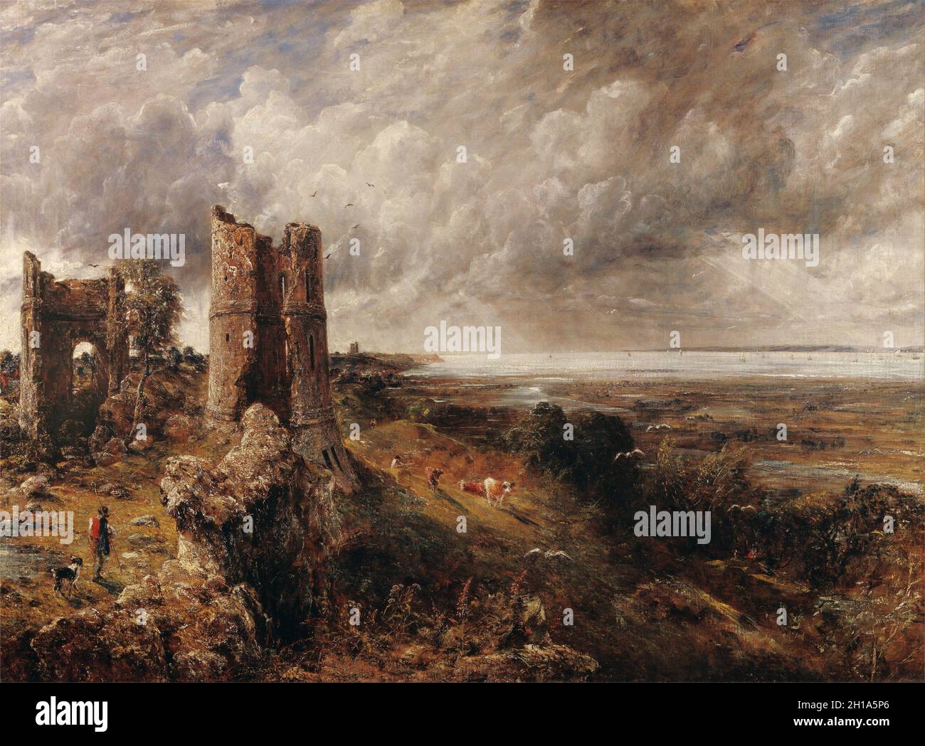 Château d'Hadleigh et l'embouchure de la Tamise par John Constable Banque D'Images