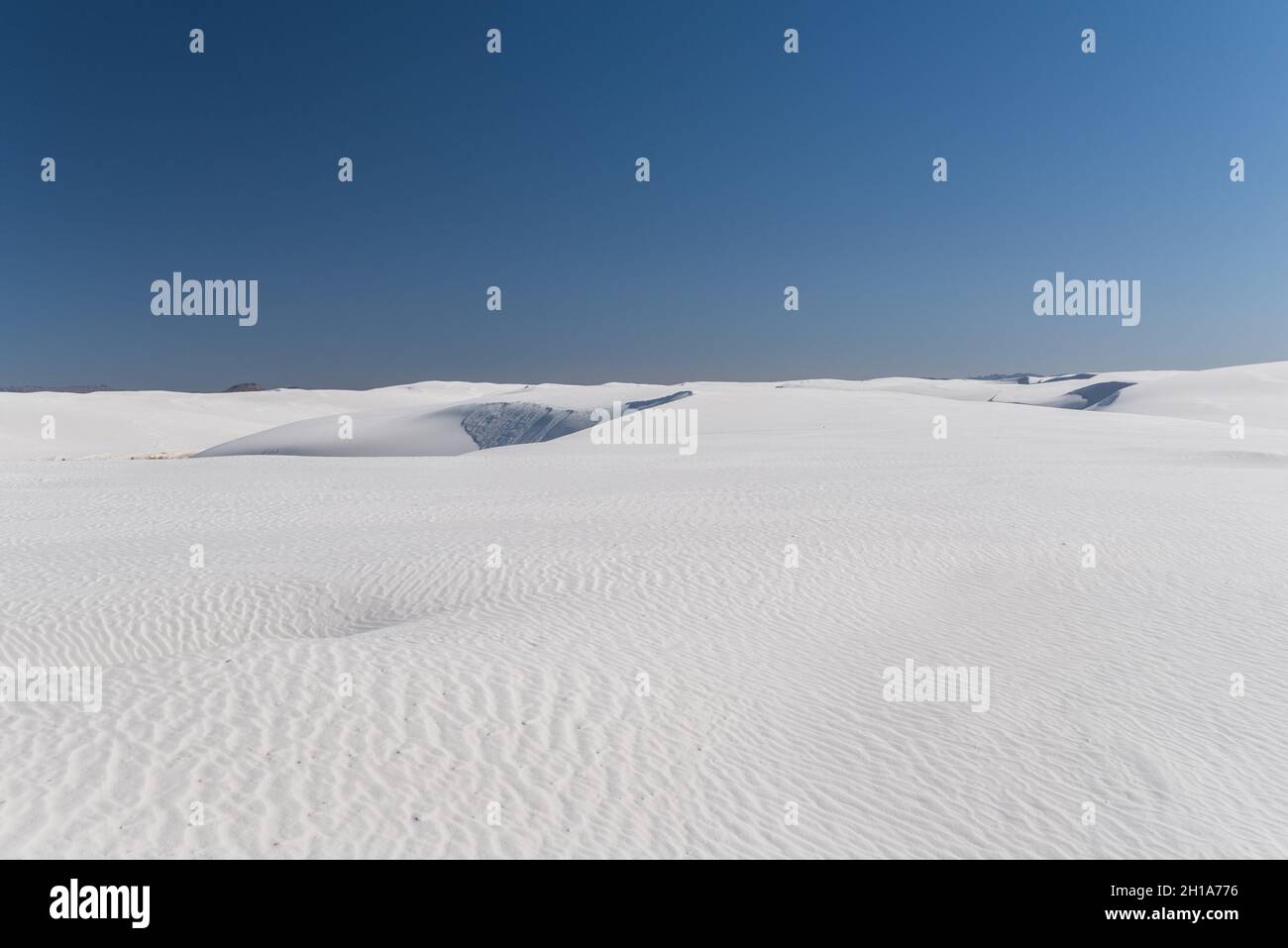 Paysage du parc national de White Sands à Alamogordo, Nouveau-Mexique. Banque D'Images