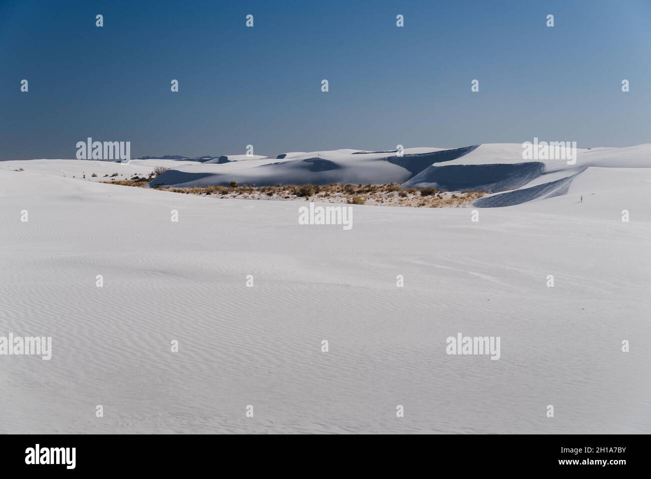 Paysage du parc national de White Sands à Alamogordo, Nouveau-Mexique. Banque D'Images