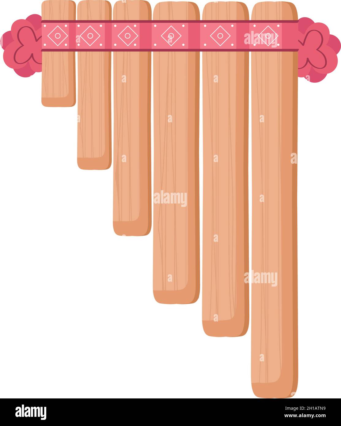 flûte péruvienne exotique Illustration de Vecteur