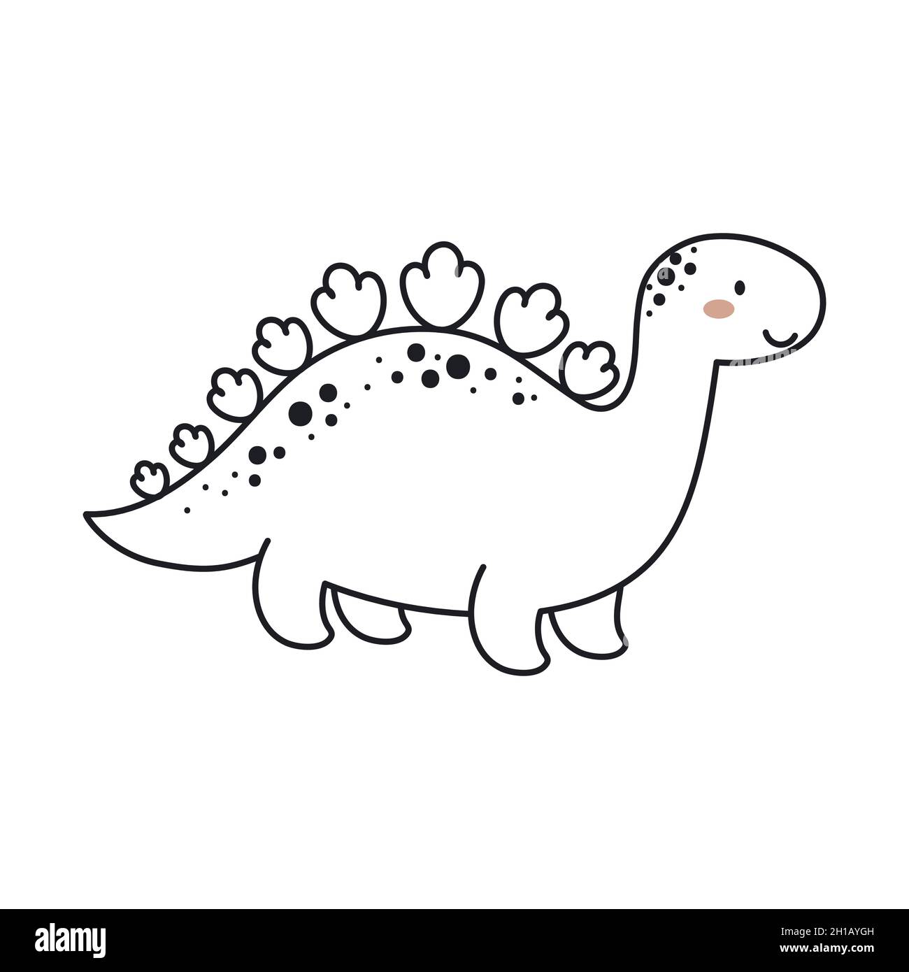 Joli Dinosaure Avec Motif Esquisse Drole De Dessin Anime Dino Pour Enfants Cartes Douche De Bebe T Shirt Invitation D Anniversaire Interieur De Maison Childish De Boheme Image Vectorielle Stock Alamy