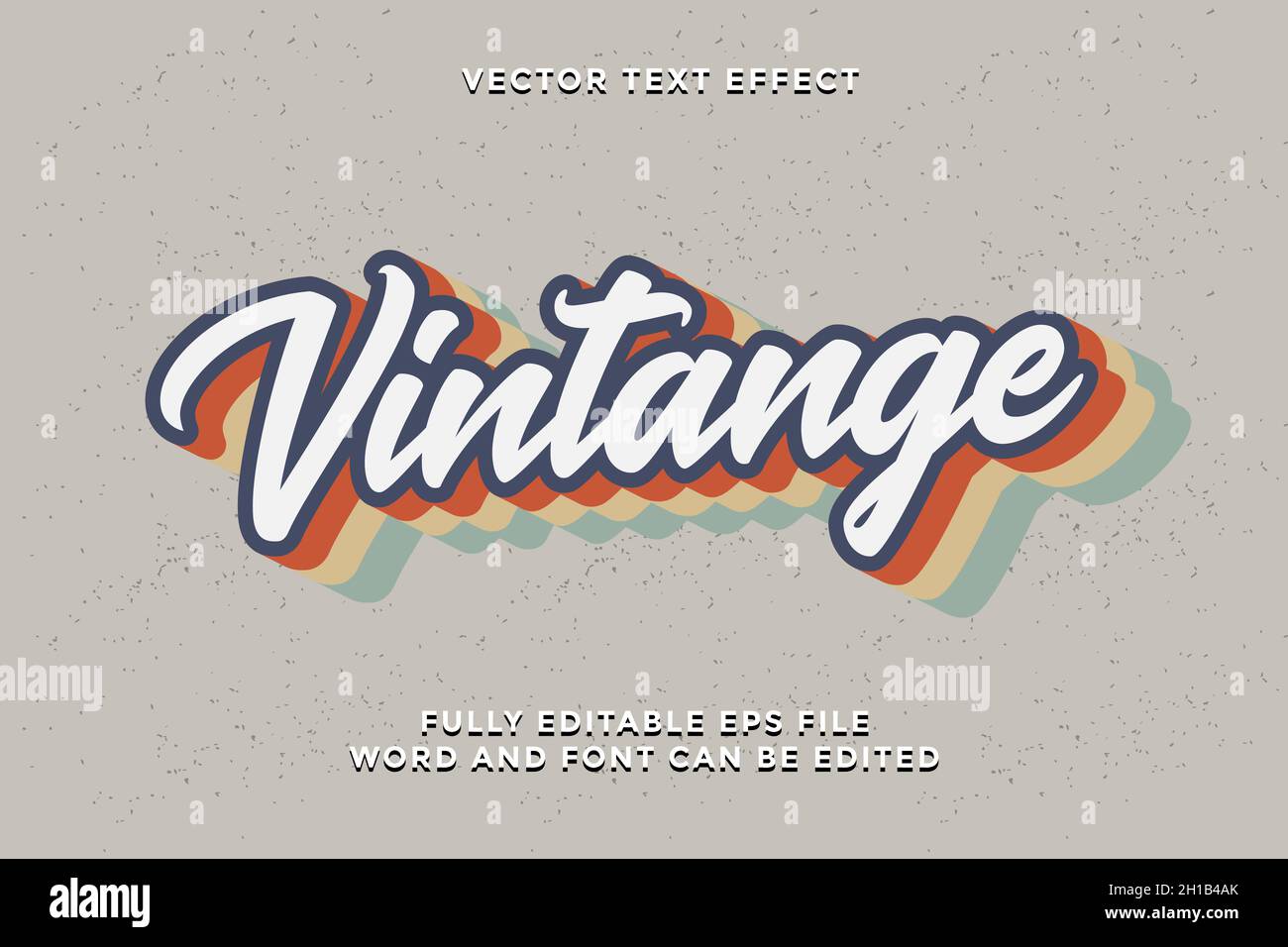 effet de texte vintage modifiable Illustration de Vecteur