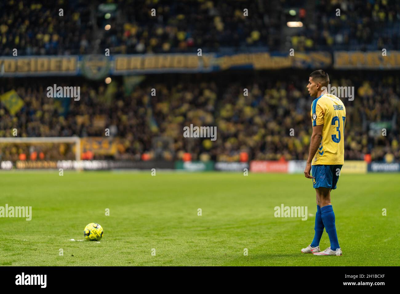 Brondby, Danemark., .Jagvir Singh (31) de Broendby SI vu pendant le 3F Superliga match entre Broendby IF et Vejle Boldklub à Brondby Stadion.(Crédit photo : Gonzales photo/Alamy Live News Banque D'Images