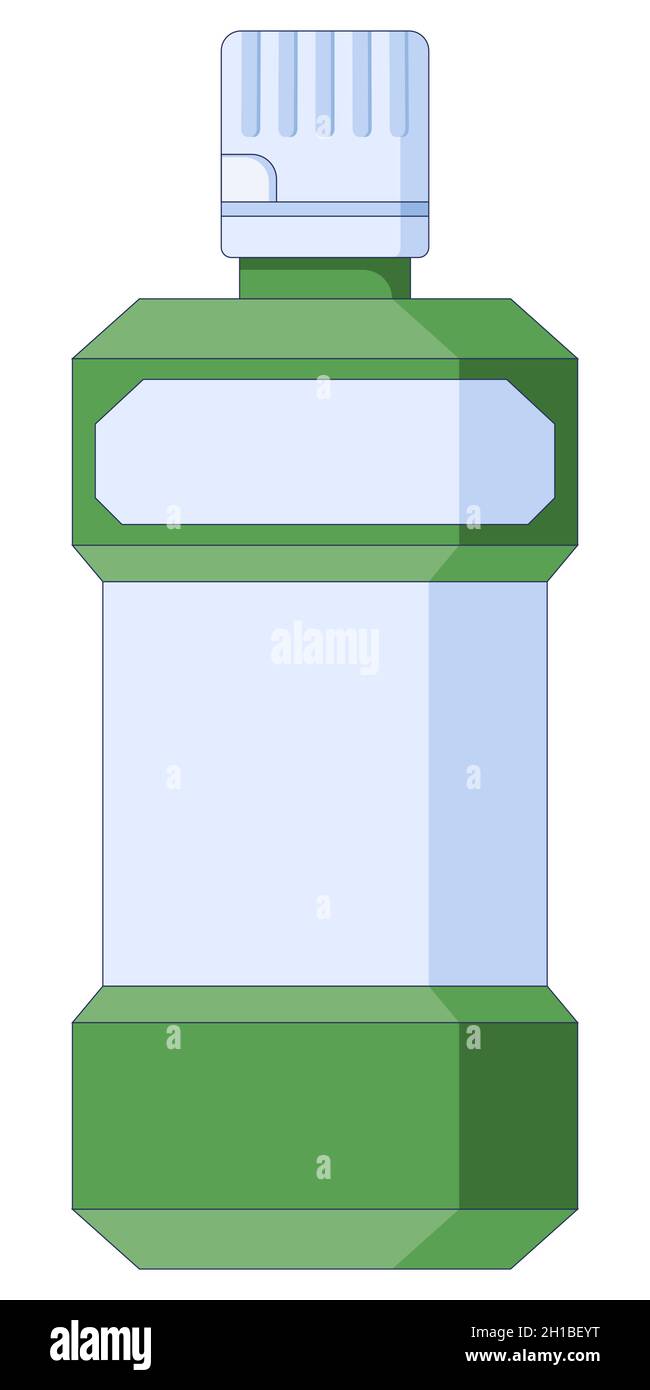 Rince-bouche oral, hygiène buccale et soins dentaires Icon dans un style plat isolé sur un fond blanc. Illustration de Vecteur