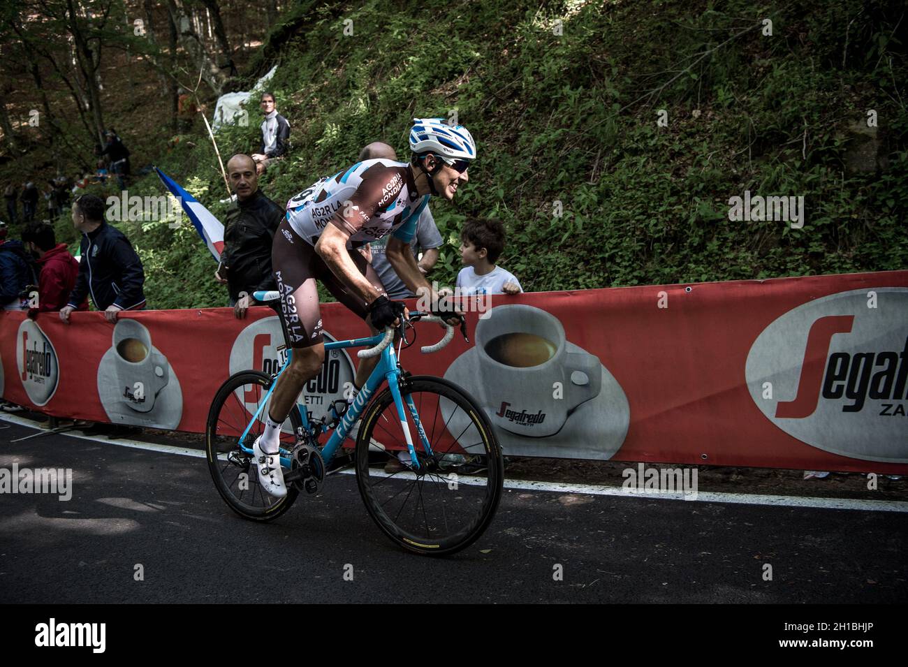 Giro d'Italia Stage 11 Firenze à Bagno di Romagna, Italie.17 mai 2017.Matteo Montaguti. Banque D'Images