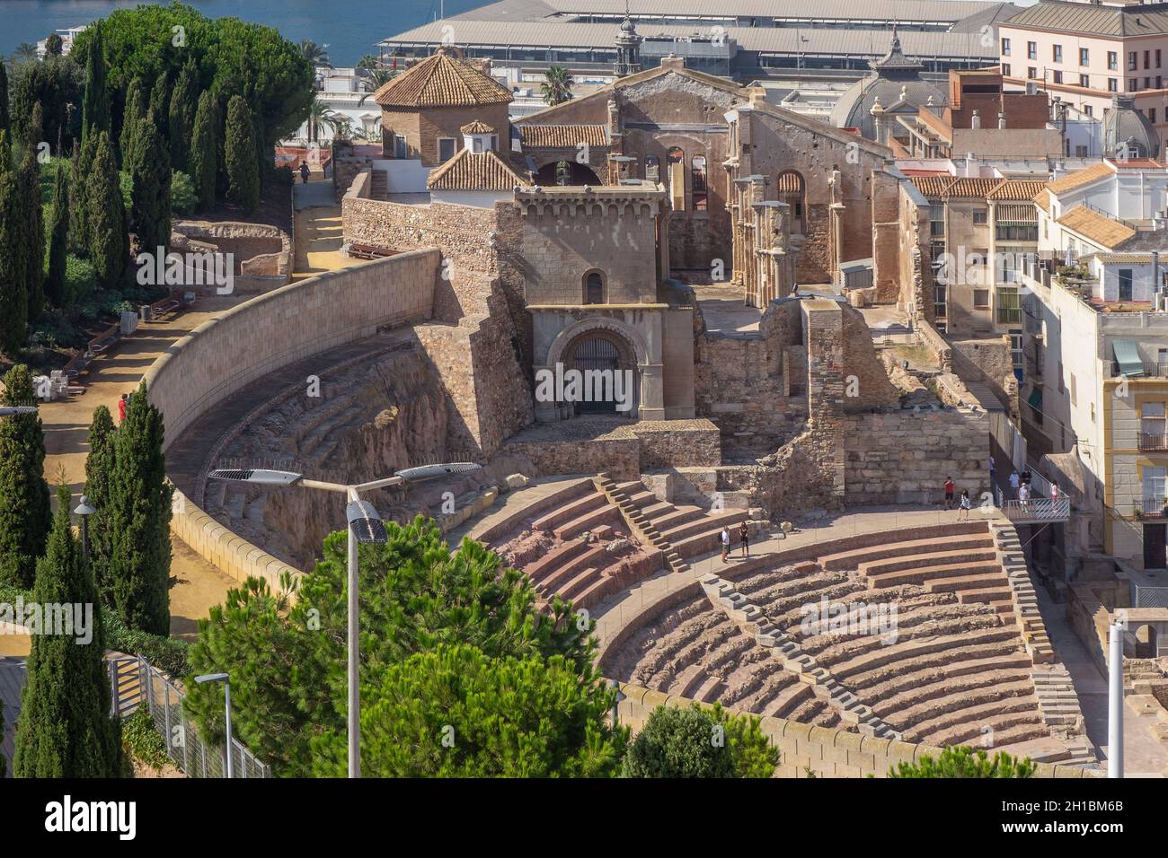 Espagne, Murcie, Carthagène, théâtre romain Banque D'Images