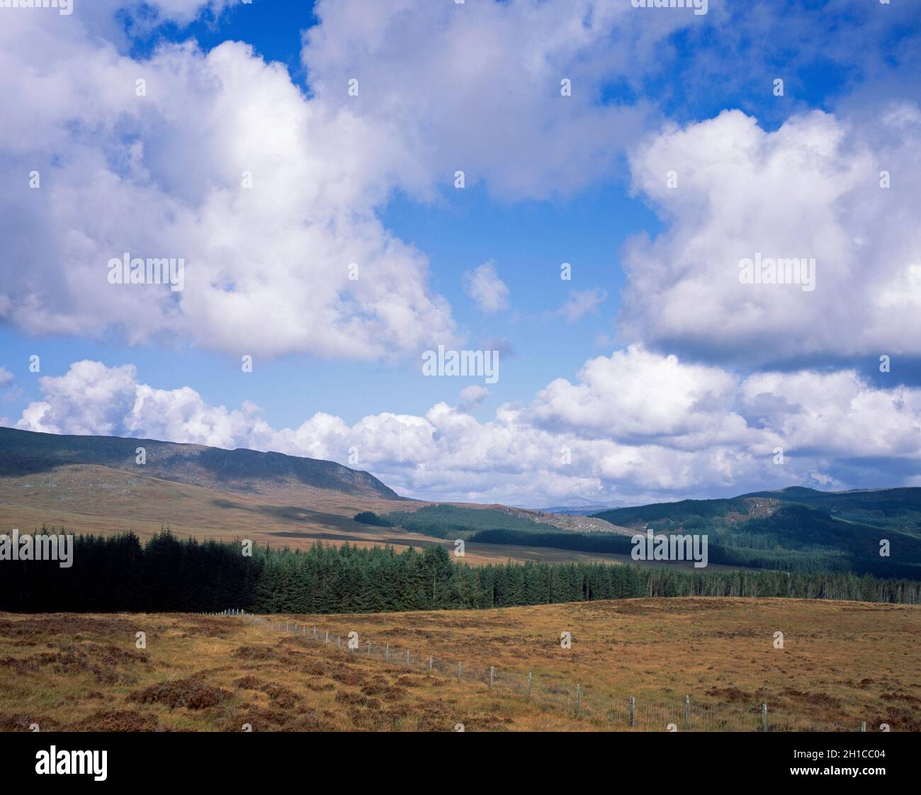 Nuage passant par le sommet de Cairnsmore de la flotte au-dessus de la grande eau de Fleet Valley Dumfries et Galloway Ecosse Banque D'Images