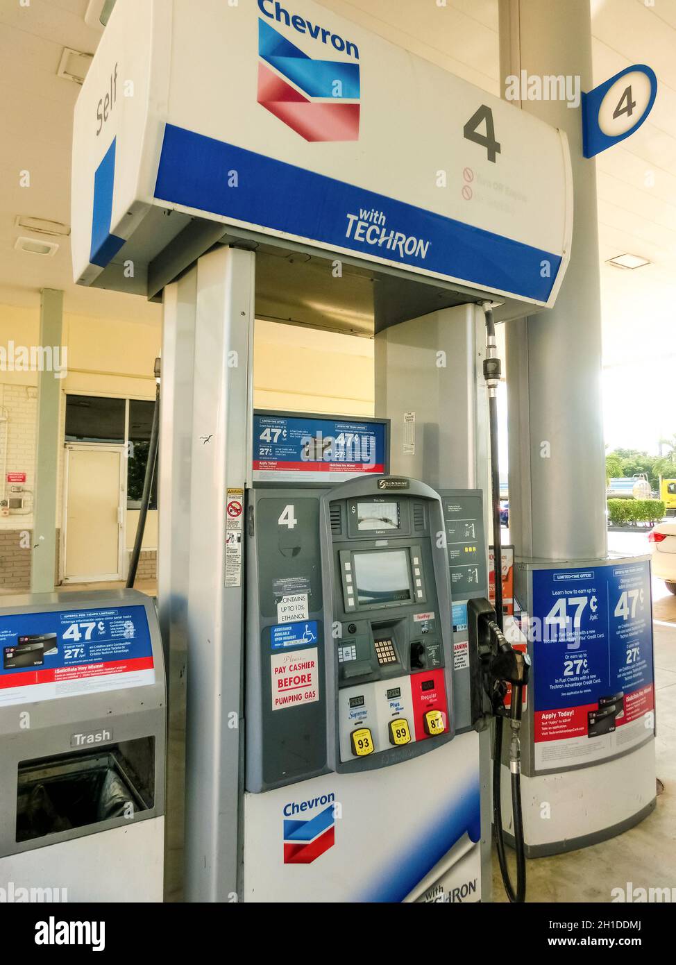 Fort Lauderdale - 1er décembre 2019 : station-service Chevron à fort Lauderdale le 1er décembre 2019.Chevron est une multinationale de l'énergie qu'elle emplo Banque D'Images