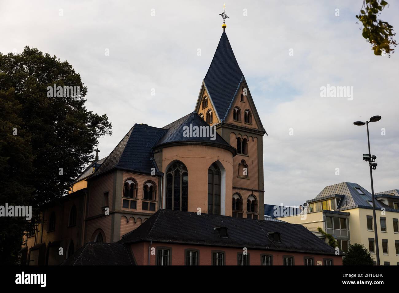 Église romane de Saint-Maria Lyskirchen à Cologne, en Allemagne Banque D'Images