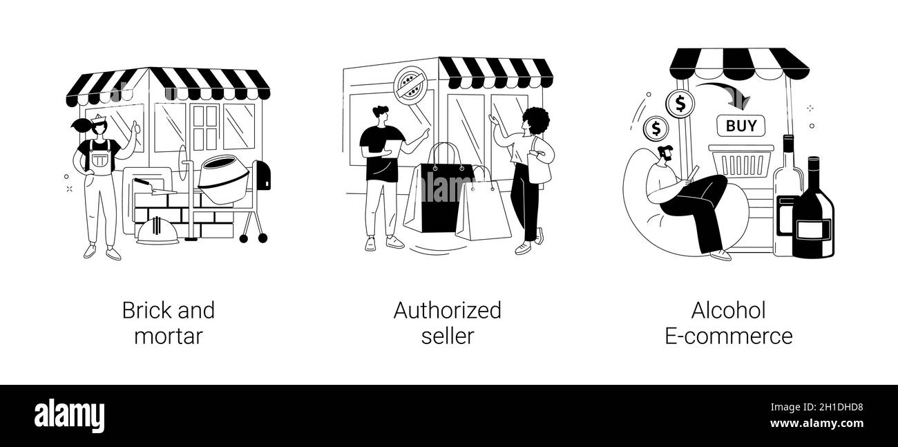 Illustrations vectorielles de concepts abstraits pour le commerce de détail. Illustration de Vecteur