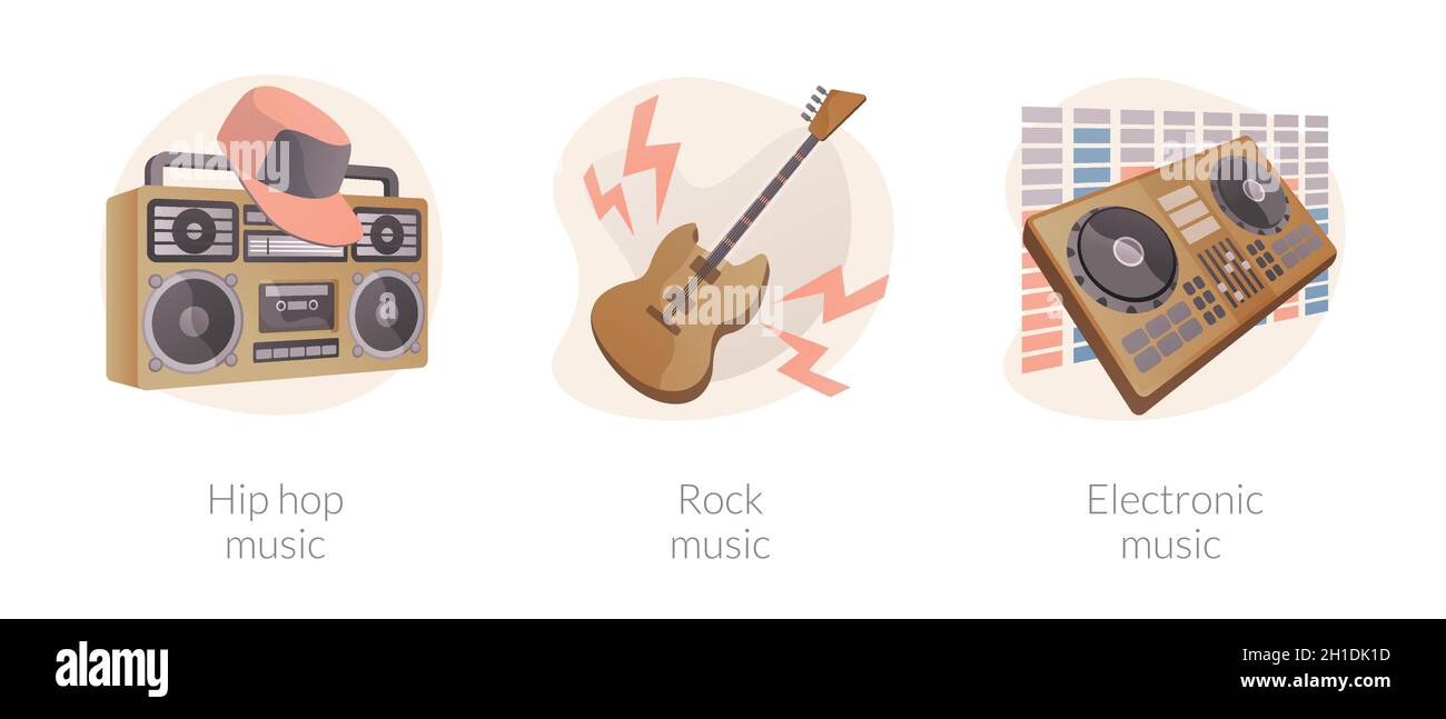 Illustrations vectorielles abstraites de préférence musicale. Illustration de Vecteur Illustrations vectorielles abstraites de préférence musicale. Illustration de Vecteur