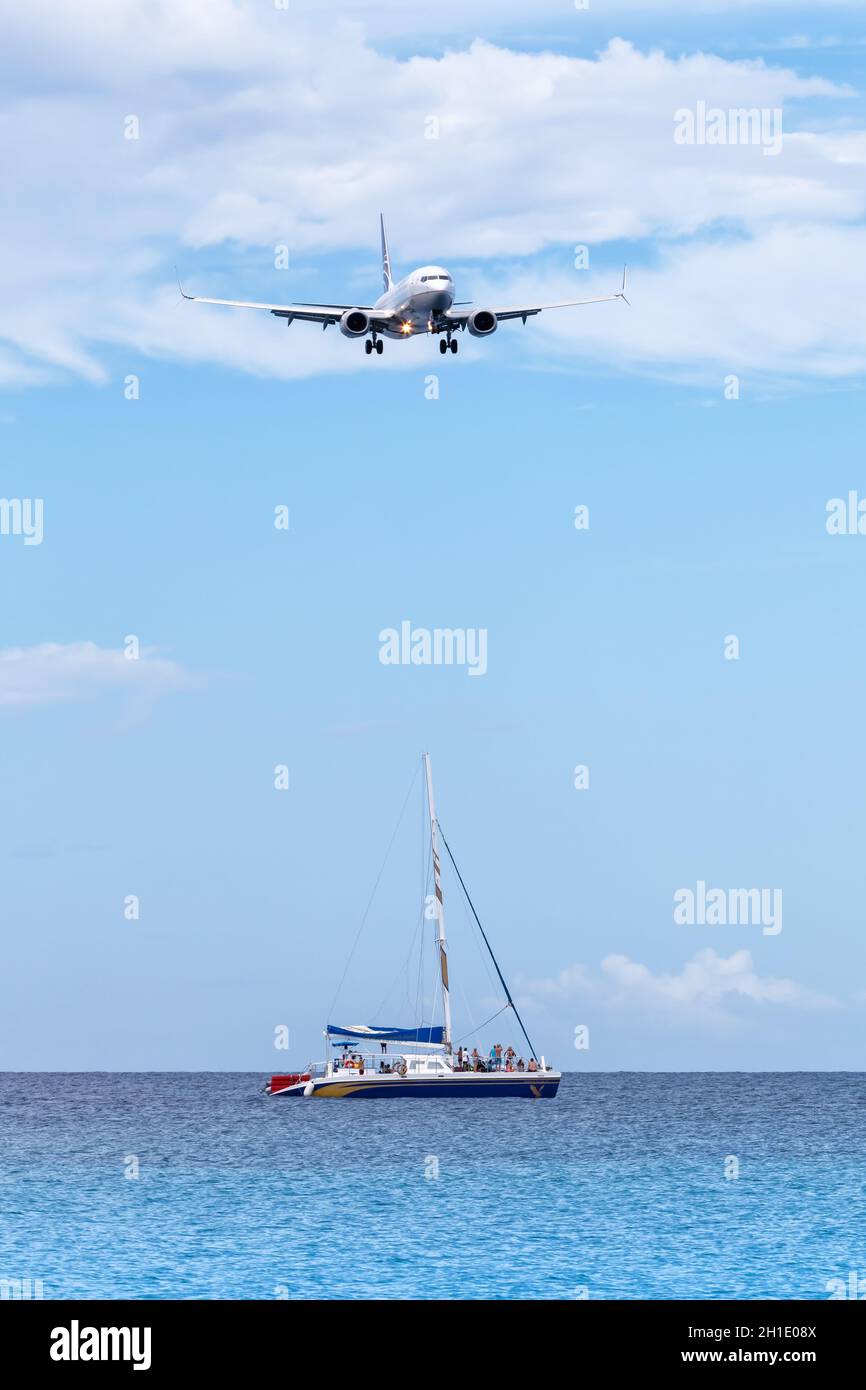 Sint Maarten – 17 septembre 2016 : avion Boeing 737 de COPA Airlines à l'aéroport Sint Maarten (SXM) à Sint Maarten. Boeing est un aviateur américain Banque D'Images