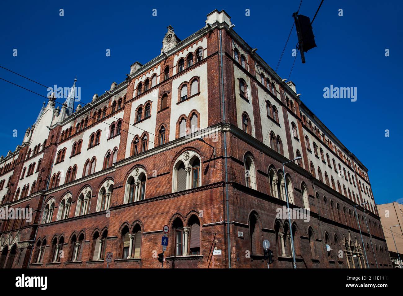 Belle architecture des bâtiments au centre-ville de Budapest Banque D'Images