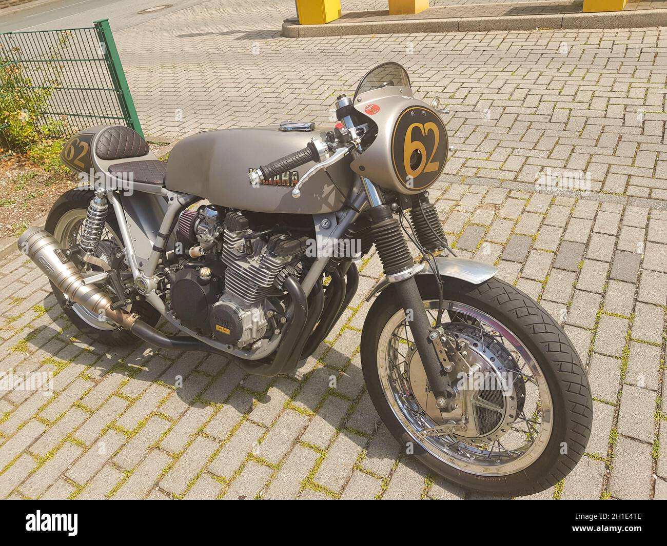 VELBERT, NRW, ALLEMAGNE - 24 AOÛT 2019 : conversion de la moto Yamaha en Cafe Racer Banque D'Images