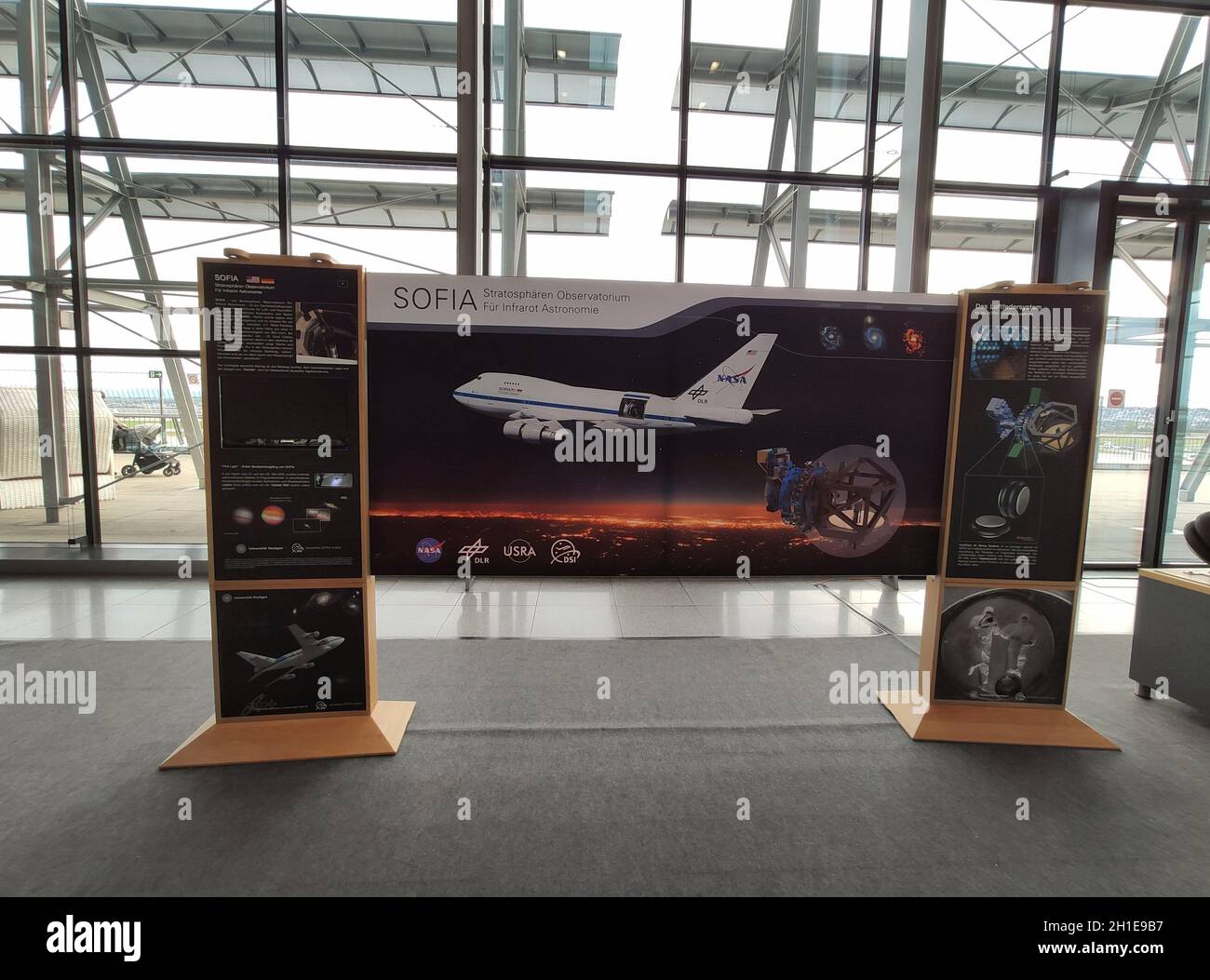 Stuttgart, Allemagne - 22 septembre 2019: Centre d'information de SOFIA, Observatoire de la stratosphère pour l'astronomie infrarouge Banque D'Images