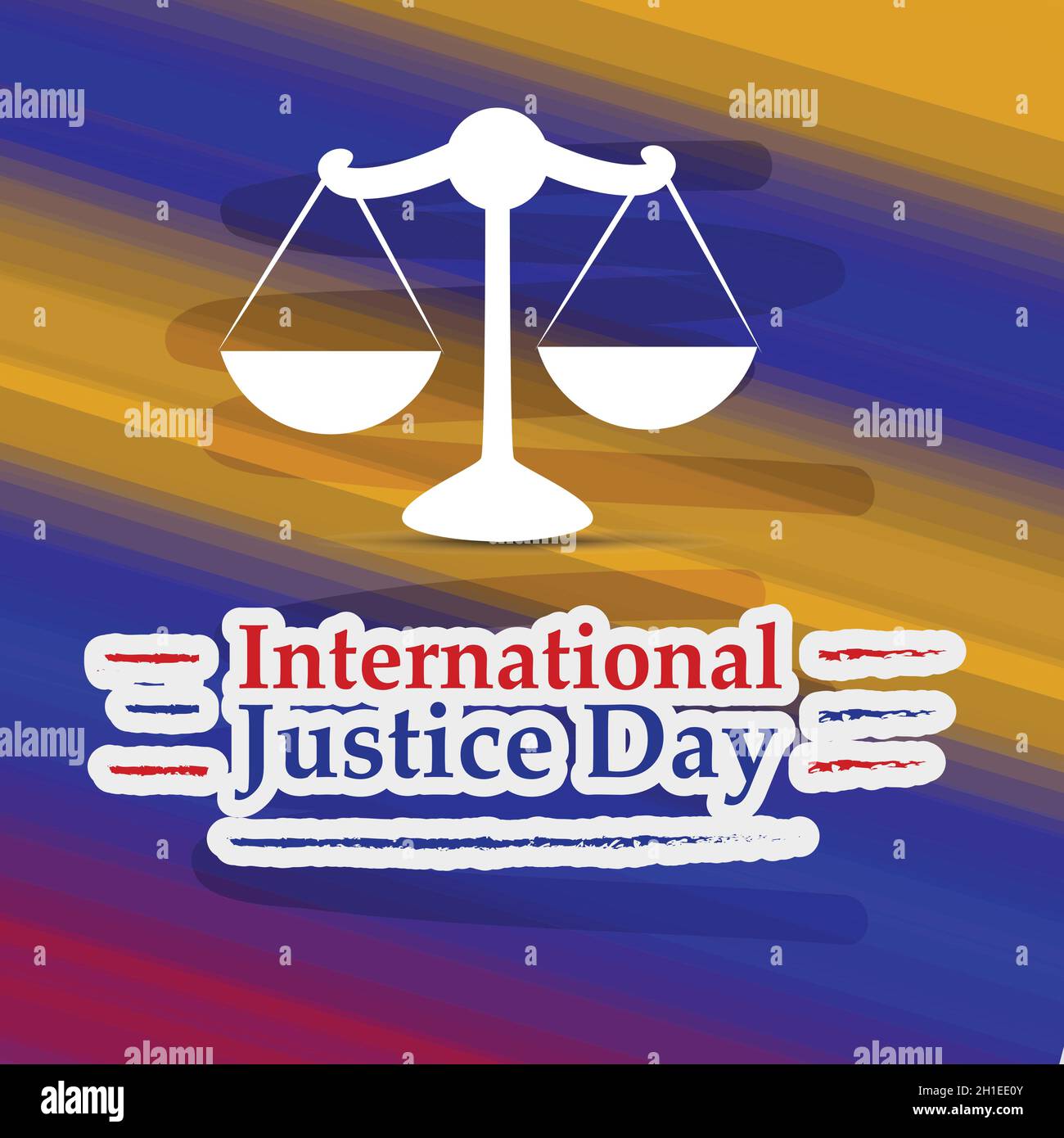 Journée internationale de la justice Illustration de Vecteur