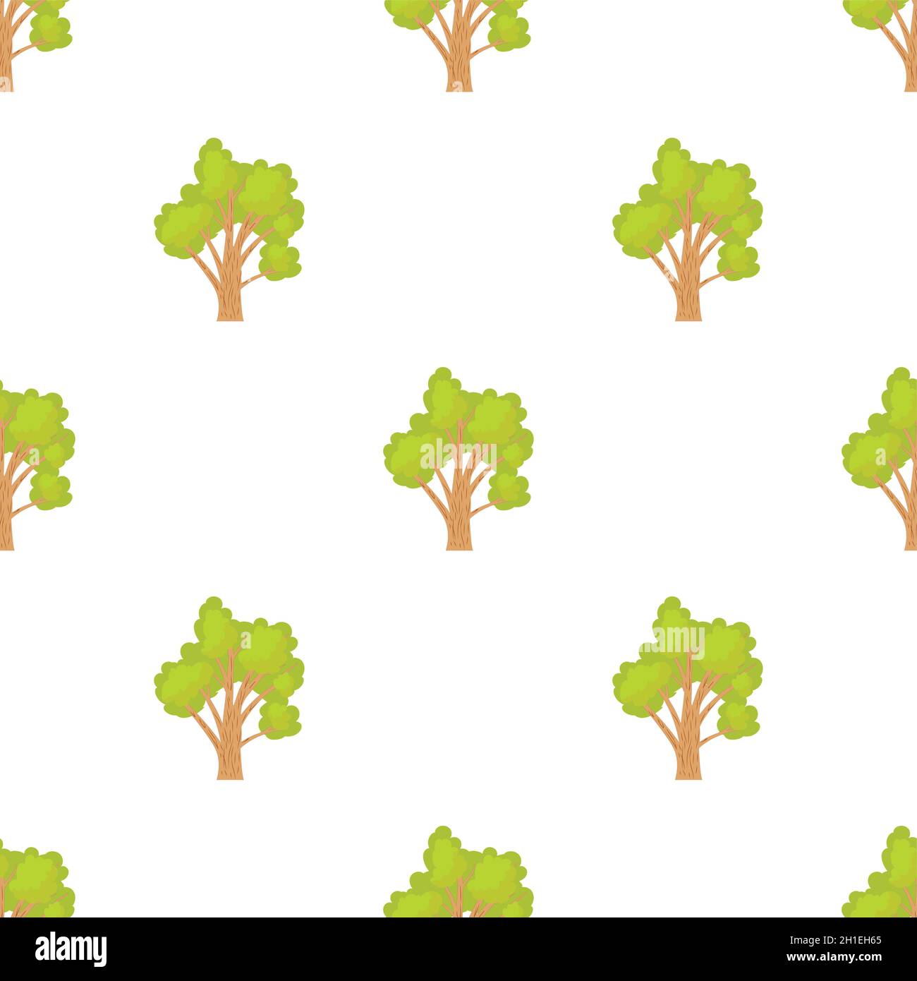 Motif d'arbre vert texture d'arrière-plan sans couture répétition de papier peint vecteur géométrique Illustration de Vecteur