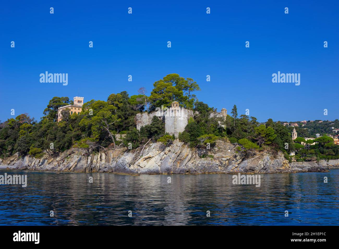 Santa Margherita Ligure, Ligurie Italia - Belle villa à l'architecture typique Banque D'Images