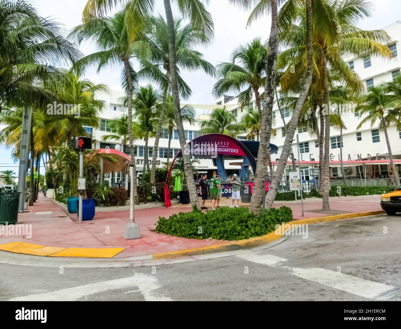 Miami, États-Unis d'Amérique - 30 novembre 2019 : Clevelander South Beach Hotel 3 à Ocean Drive à Miami Beach, Floride.Architecture art déco dans Banque D'Images