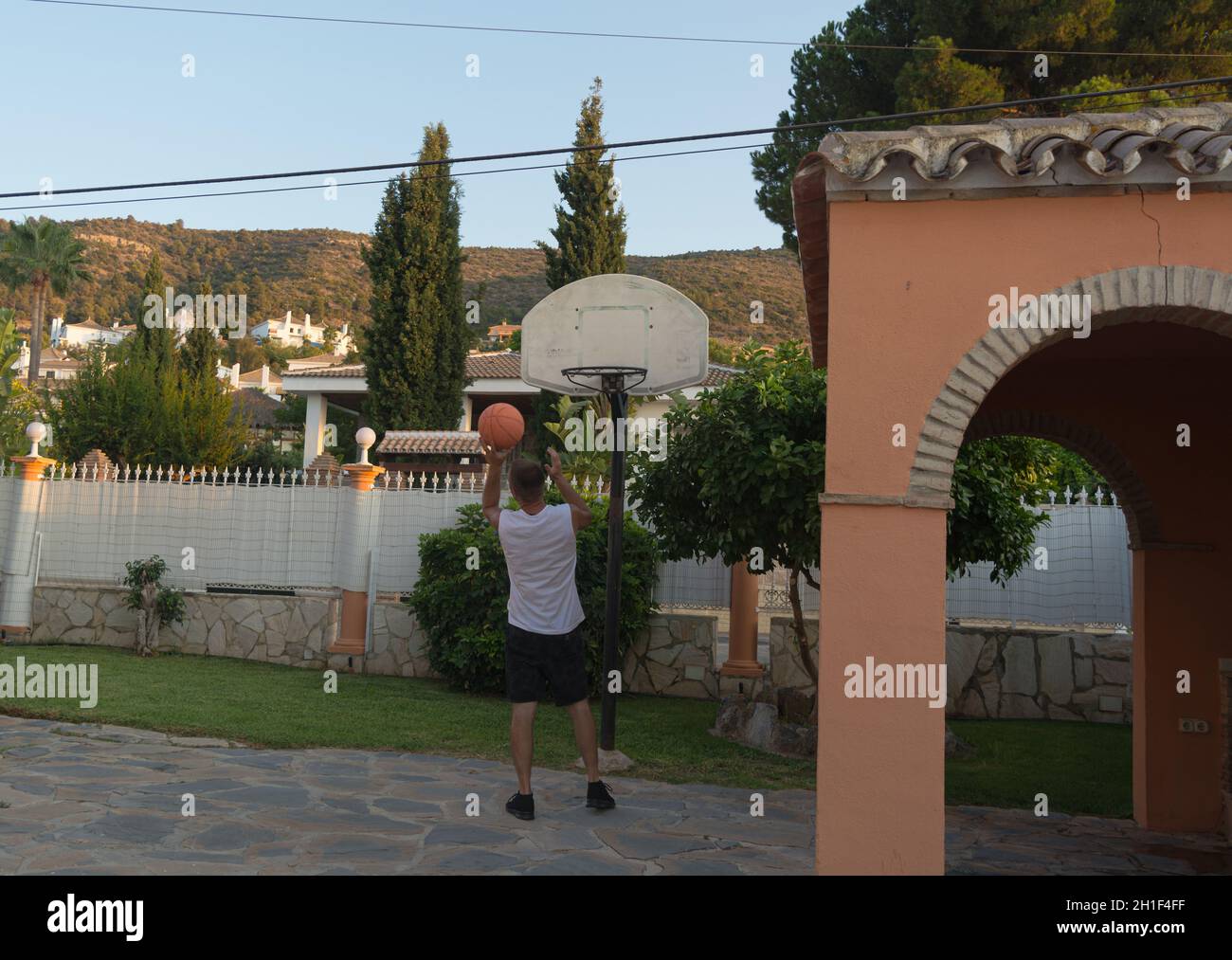 Basket-ball la formation sur la cour. concept a propos de Basketbal Banque D'Images