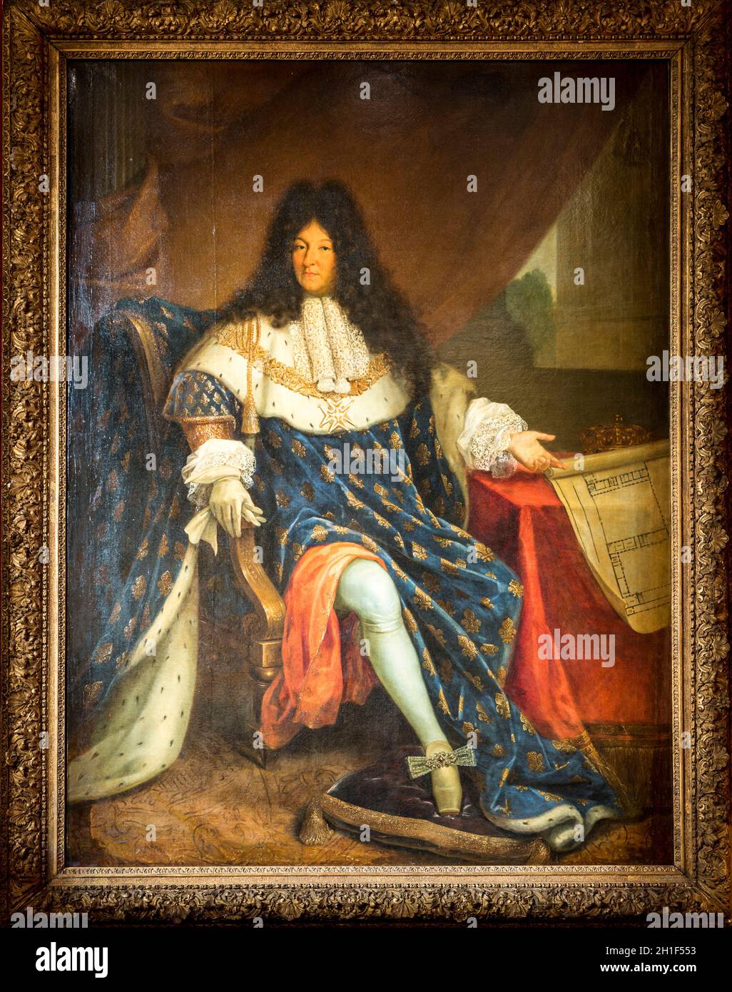 FRANCE.YVELINES (78).VERSAILLES.CHÂTEAU DE VERSAILLES.LOUIS XIV, PAR NICOLAS-RENÉ JOLLAIN, CONNU SOUS LE NOM DE JOLLAIN LE VIEUX (HUILE SUR TOILE, VERS 1689) Banque D'Images