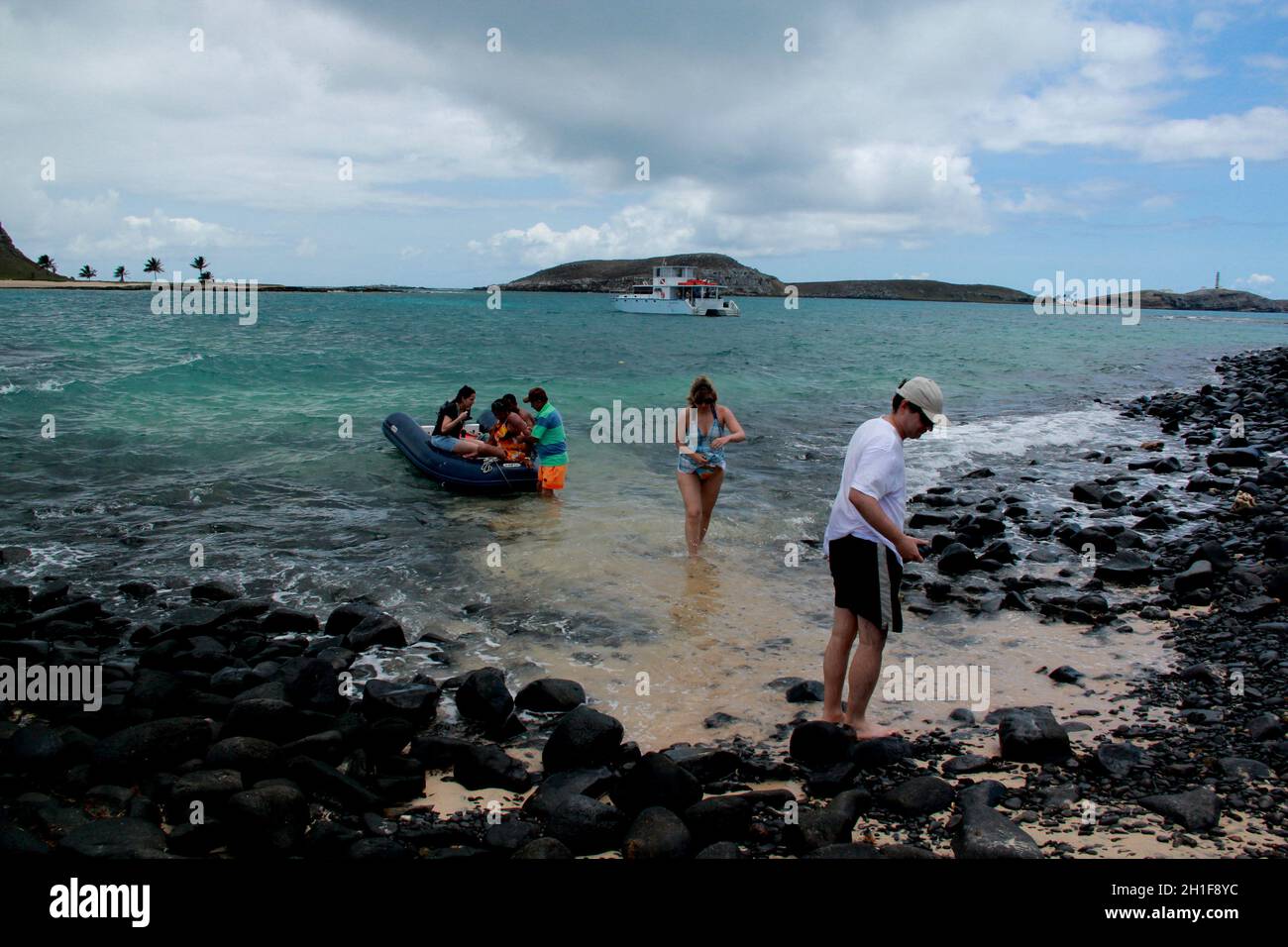 caravelas, bahia / brésil - 22 octobre 2012 : visite touristique de l'île dans le parc marin d'Abrolhos dans le sud de Bahia. *** Légende locale *** Banque D'Images