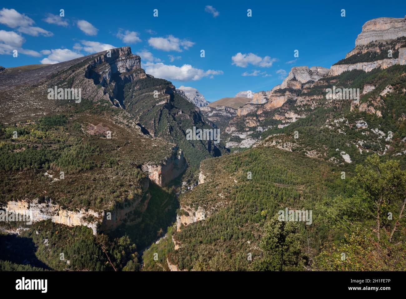 Canyon Anisclo à Huesca, Aragon Pyrénées, Espagne. Banque D'Images