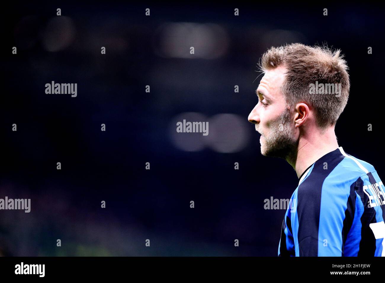 Milan, Italie. 12 février 2020 . COPPA Italia demi-finale première jambe . Fc Internazionale Contre Ssc Napoli. . Christian Eriksen du FC Internazionale. Banque D'Images