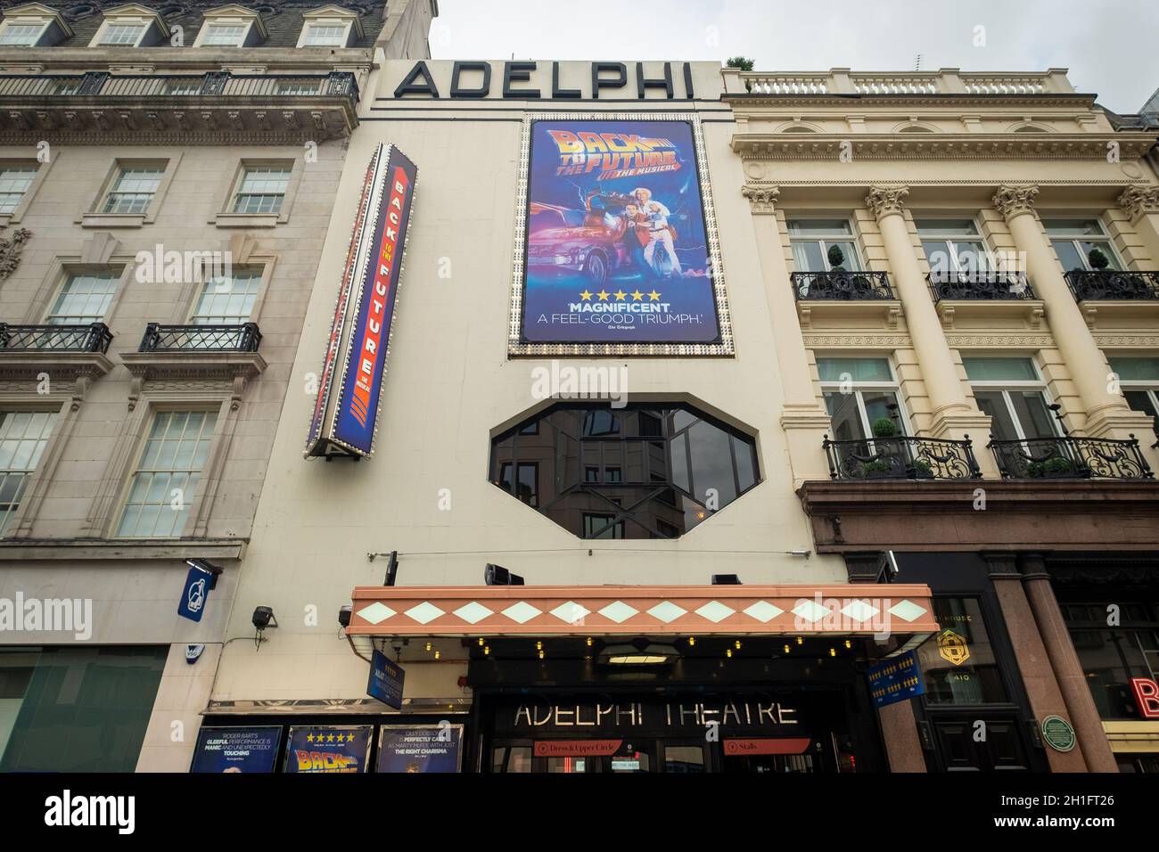 Londres - 2021 octobre : Retour vers l'avenir - la comédie musicale au théâtre Adelphi.Un spectacle de l'extrémité ouest du film du culte classique des années 80. Banque D'Images