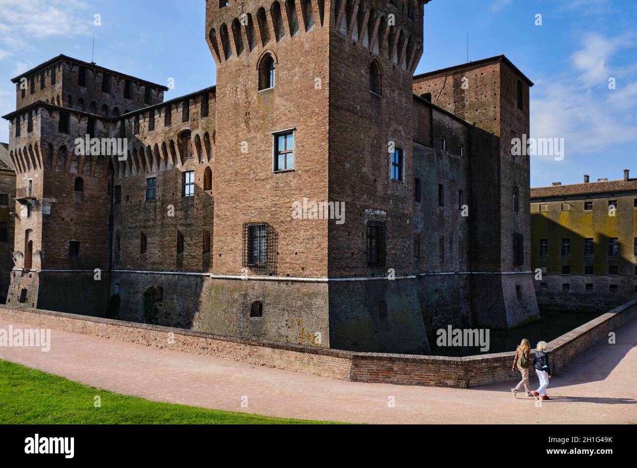 Forteresse médiévale, château de Gonzaga Saint George (Giorgio) à Mantoue (Mantova), Lombardie, Italie Banque D'Images