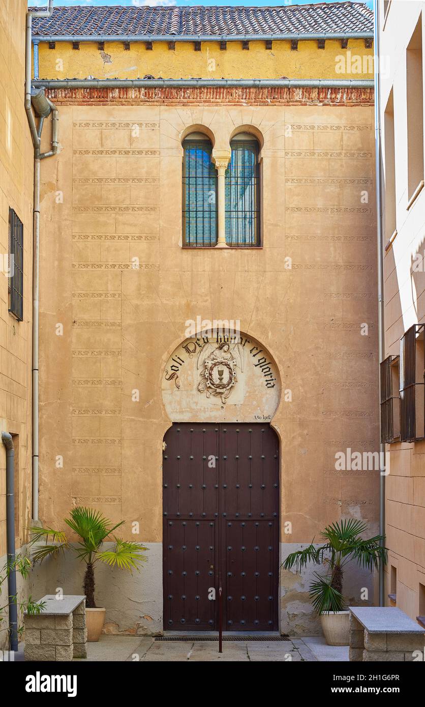 Première Synagogue principale de Ségovie.Segovia, Castille et Leon, Espagne. Banque D'Images