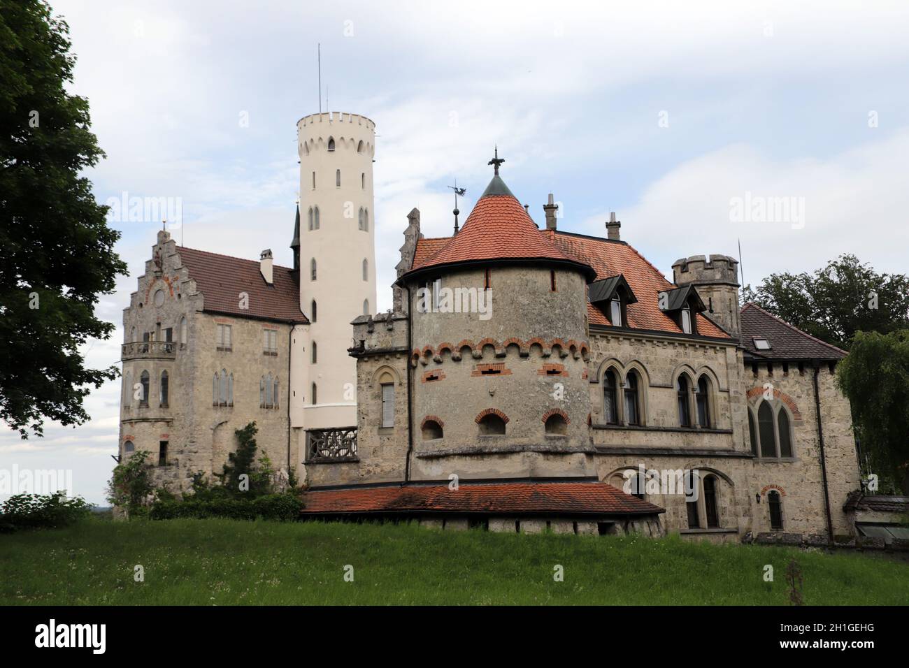 Schloss Lichtenstein auf der Schwäbischen Alb, Lichtenstein-Honau, Bade-Wurtemberg, Allemagne Banque D'Images