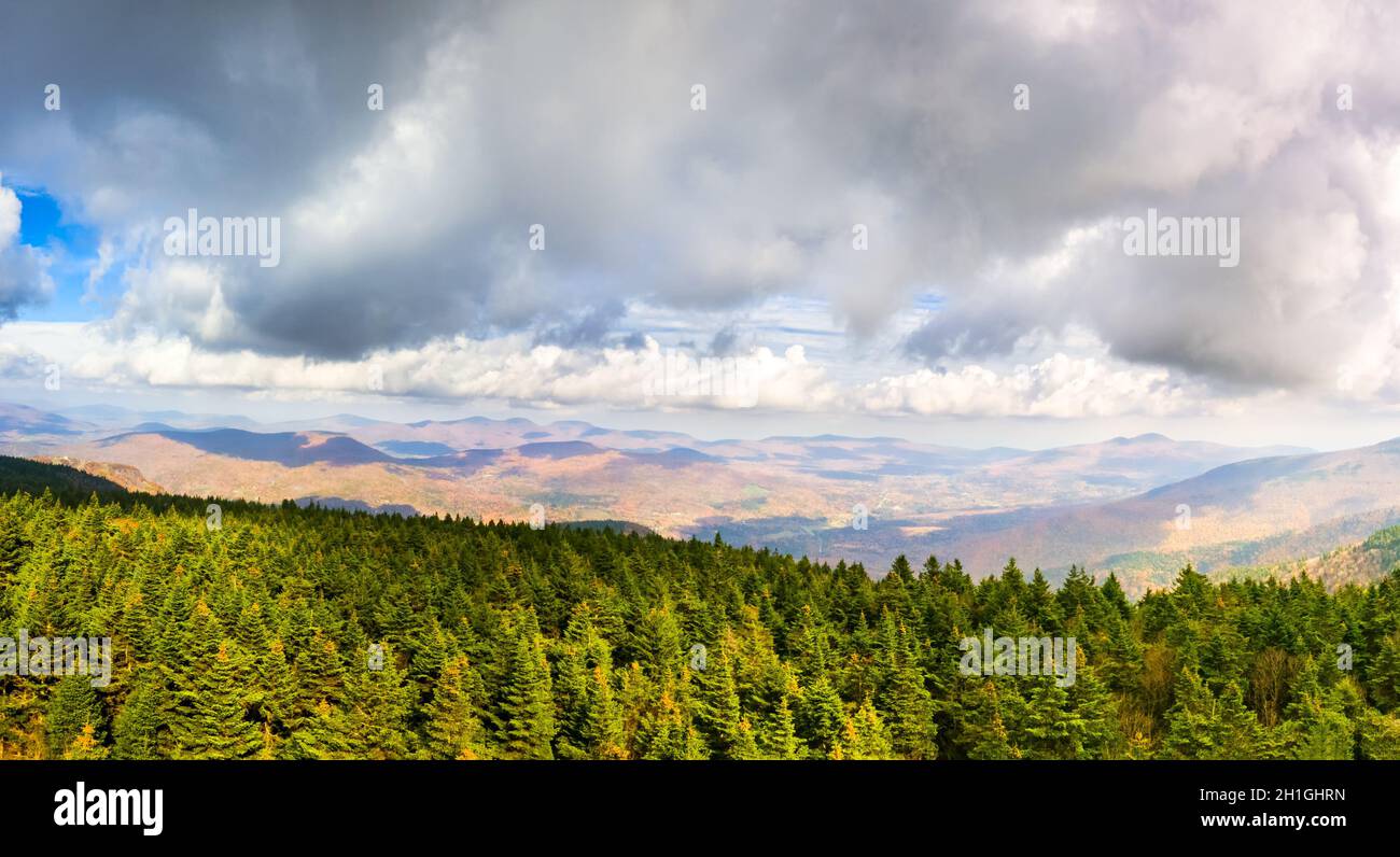 Vue panoramique sur les montagnes Catskill Banque D'Images