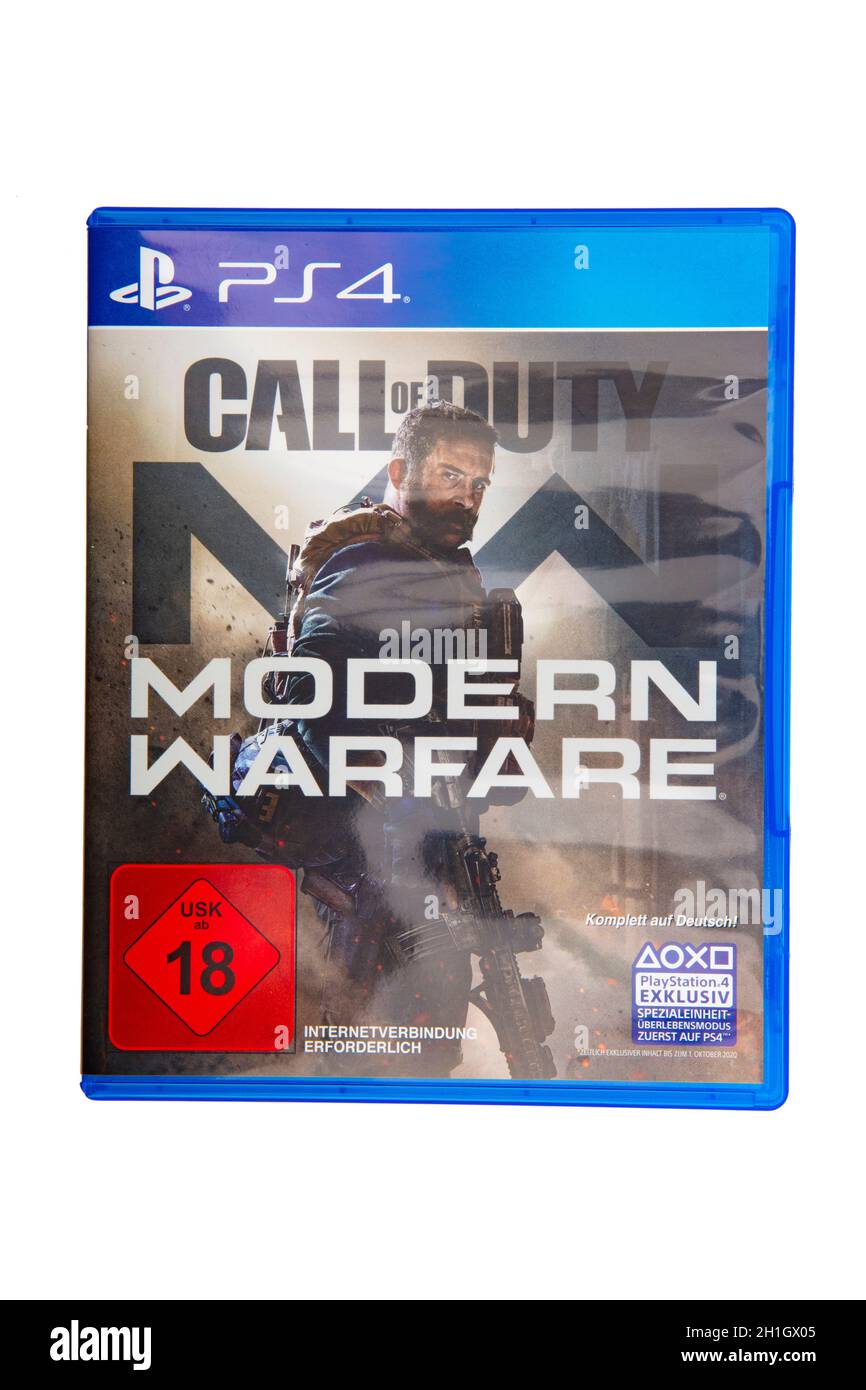 WETZLAR, ALLEMAGNE 2020-07-16 CALL OF DUTY Modern Warfare, célèbre jeu vidéo pour PlayStation 4. Banque D'Images