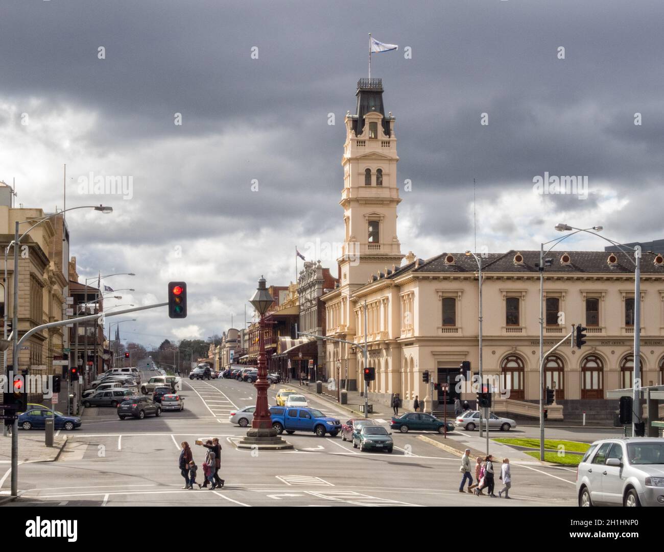 Ancien bureau de poste à l'angle de Sturt Street et Lydiard Street - Ballarat, Victoria, Australie Banque D'Images