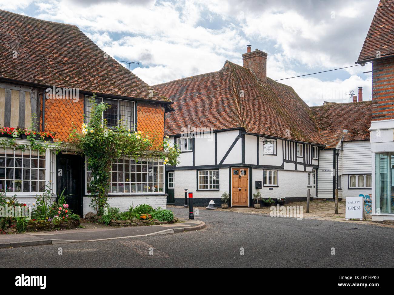 Vue sur le village de Smarden, Kent, Royaume-Uni Banque D'Images