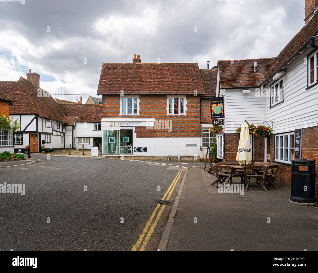 Vue sur le village de Smarden, Kent, Royaume-Uni Banque D'Images