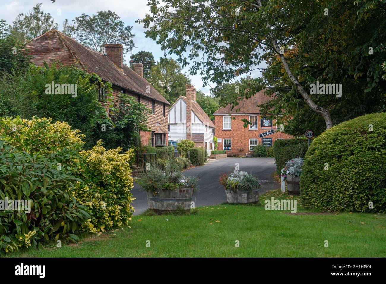 Vue sur le village de Smarden, Kent, Royaume-Uni Banque D'Images