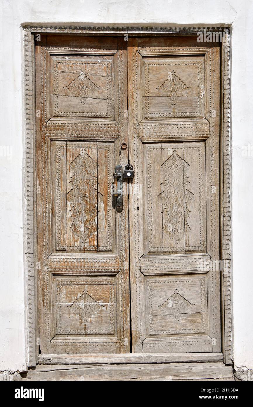 porte en bois, forteresse d'Ark, Boukhara, Bouxoro, Ouzbékistan,Asie  centrale Photo Stock - Alamy