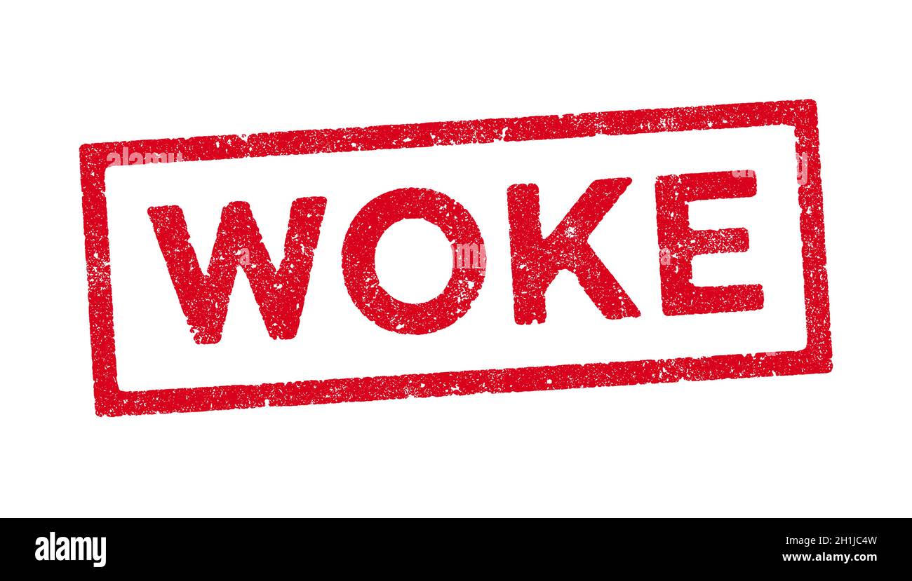 Illustration vectorielle du mot woke en tampon d'encre rouge Illustration de Vecteur